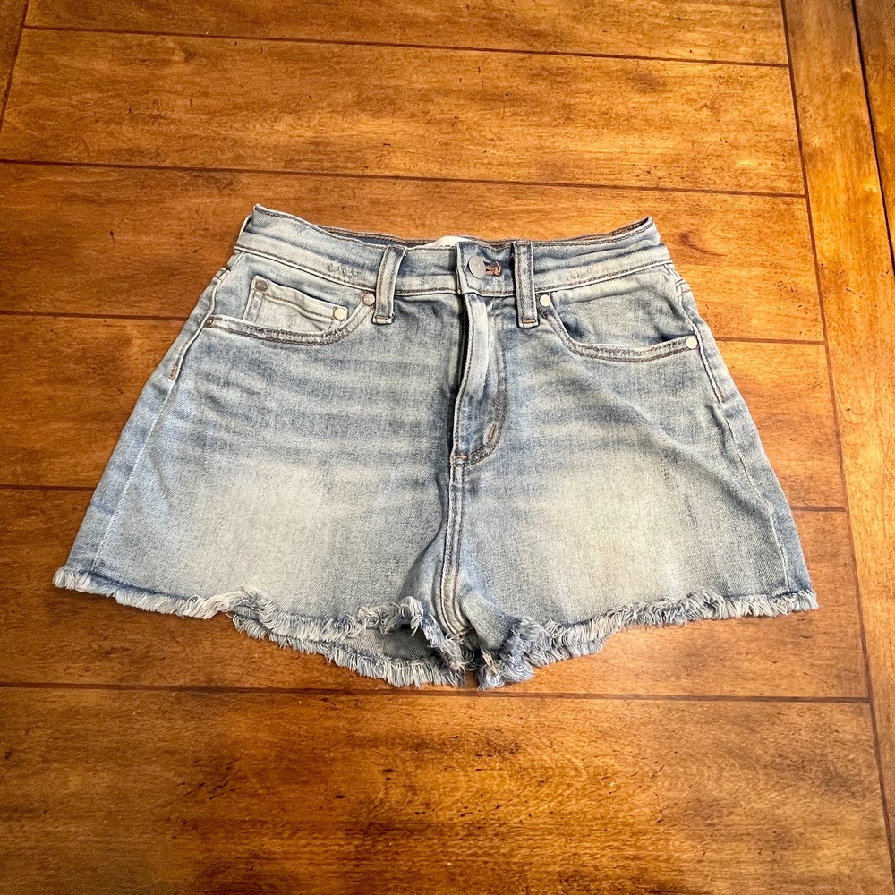 PINK Victoria's Secret Denim Shorts Women's‎ Sz 2 Frayed Cut Off S927-210